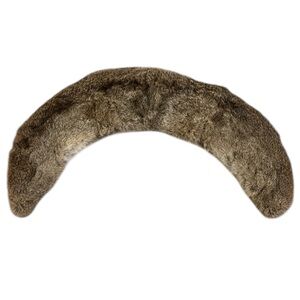 Vintage 70’s Real Rabbit Fur Collar Wrap Brown/Gray Soft Warm Lightweight 29x7